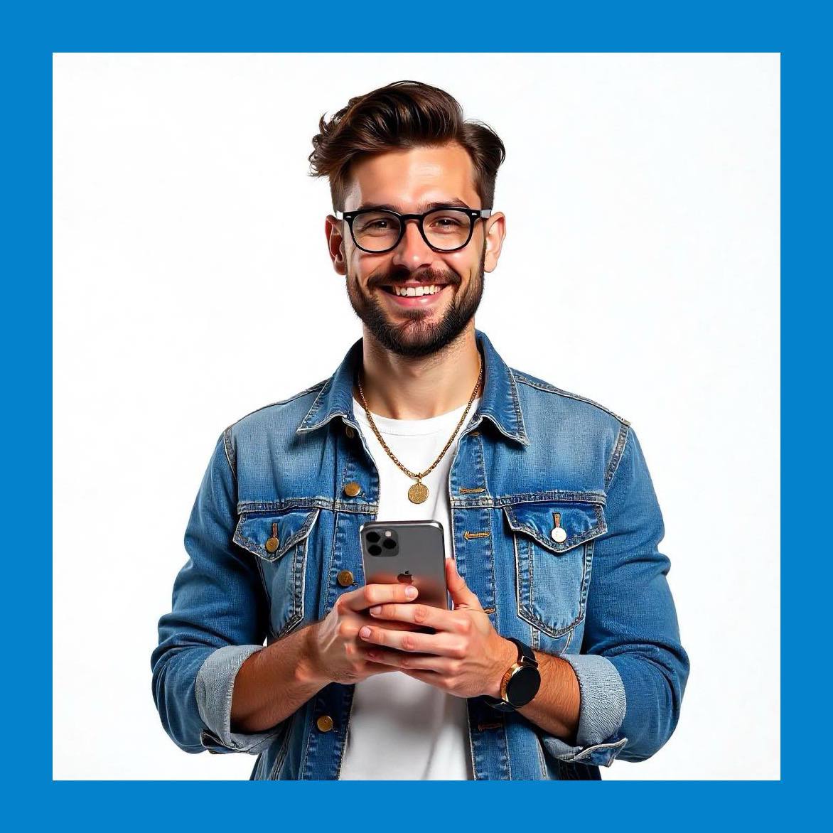 woman with curly hair showing joy and excitement